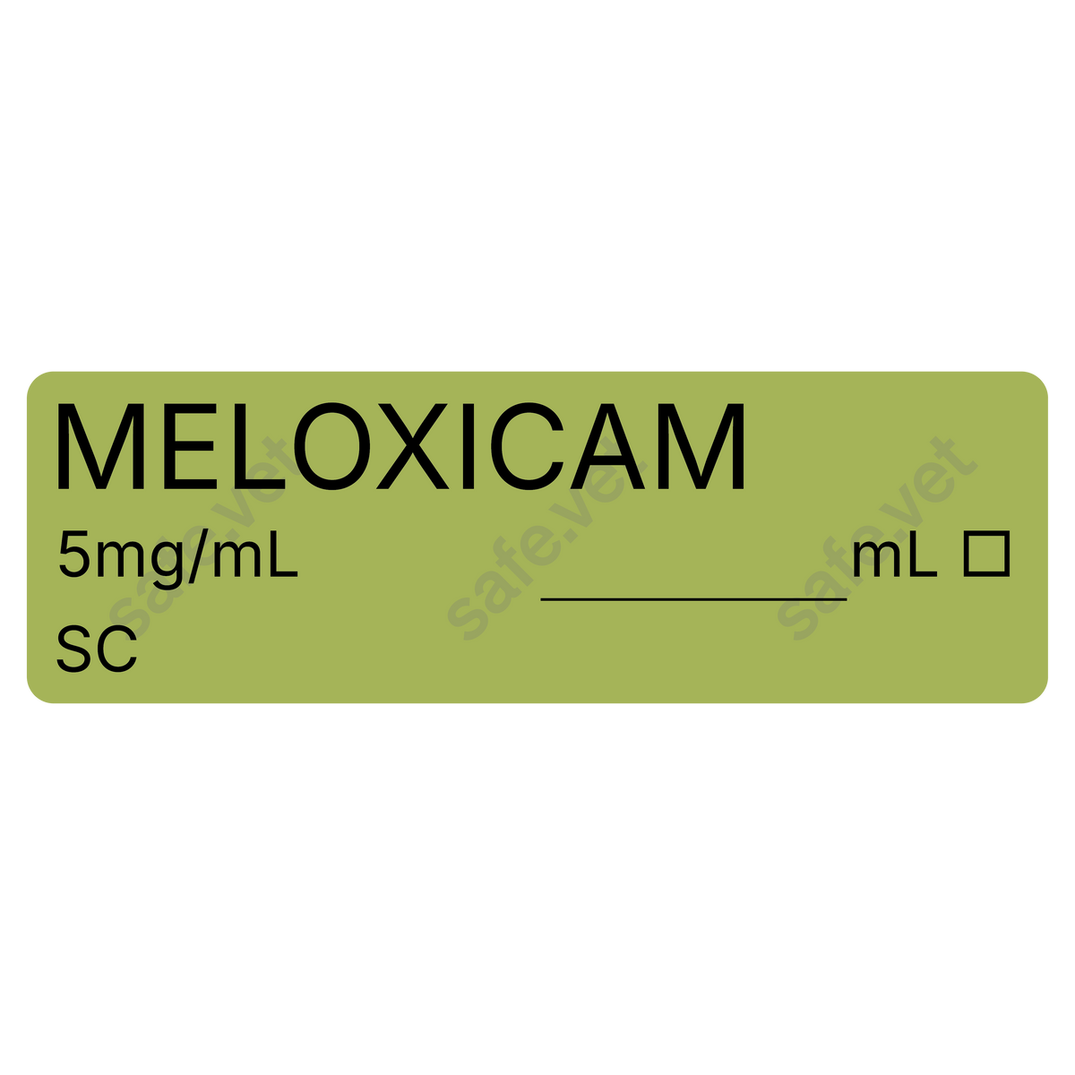 Veterinary Syringe Labels - Meloxicam (Metacam)