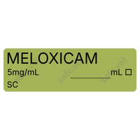 Veterinary Syringe Labels - Meloxicam (Metacam)