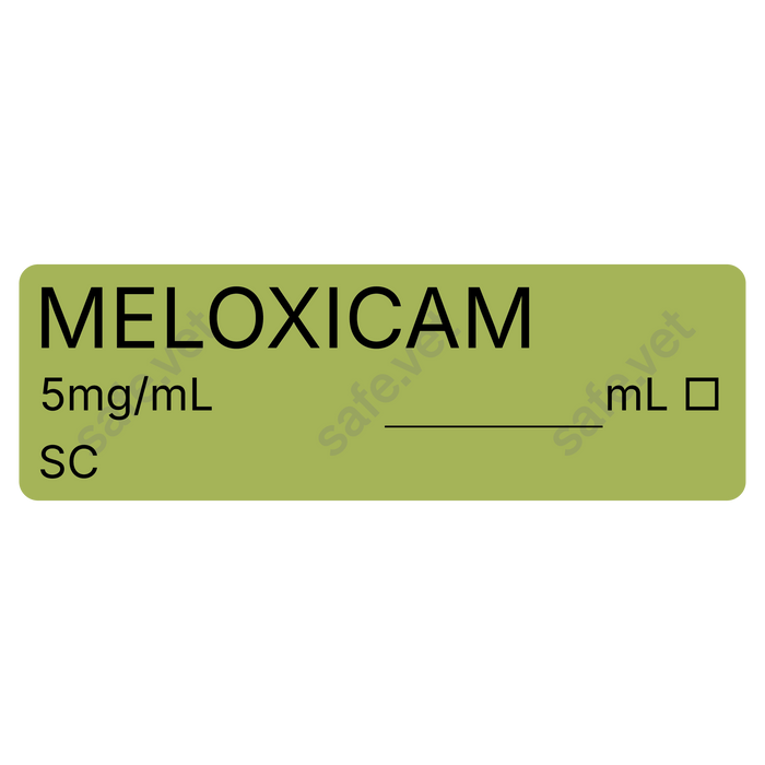 Veterinary Syringe Labels - Meloxicam (Metacam)