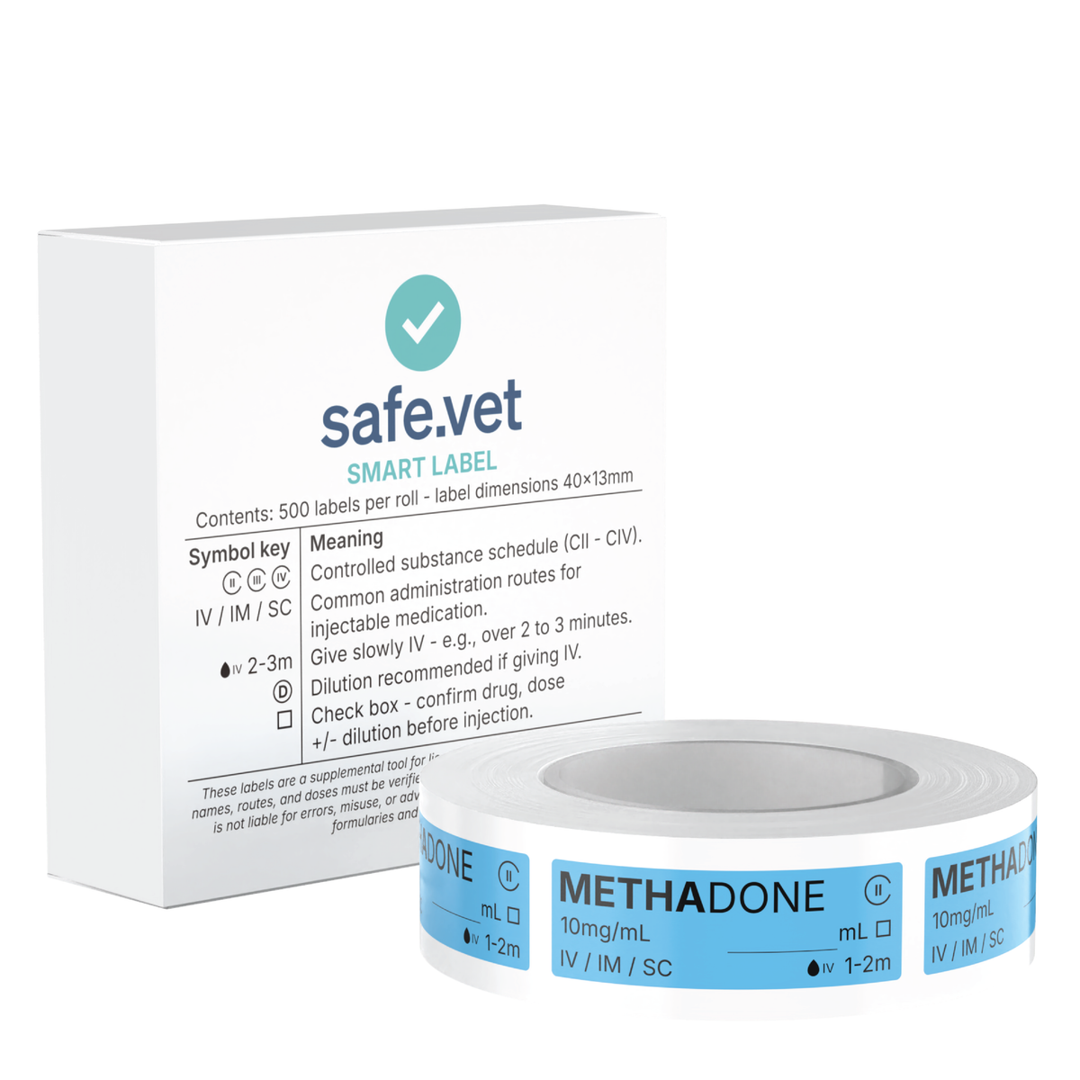 Veterinary Syringe Labels for Methadone