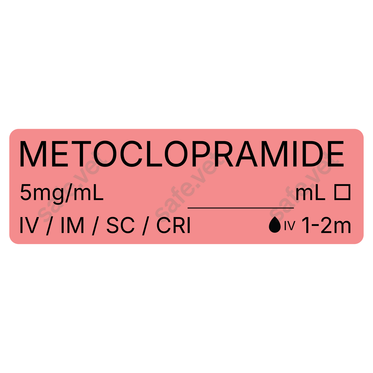 Veterinary Syringe Labels - Metoclopramide