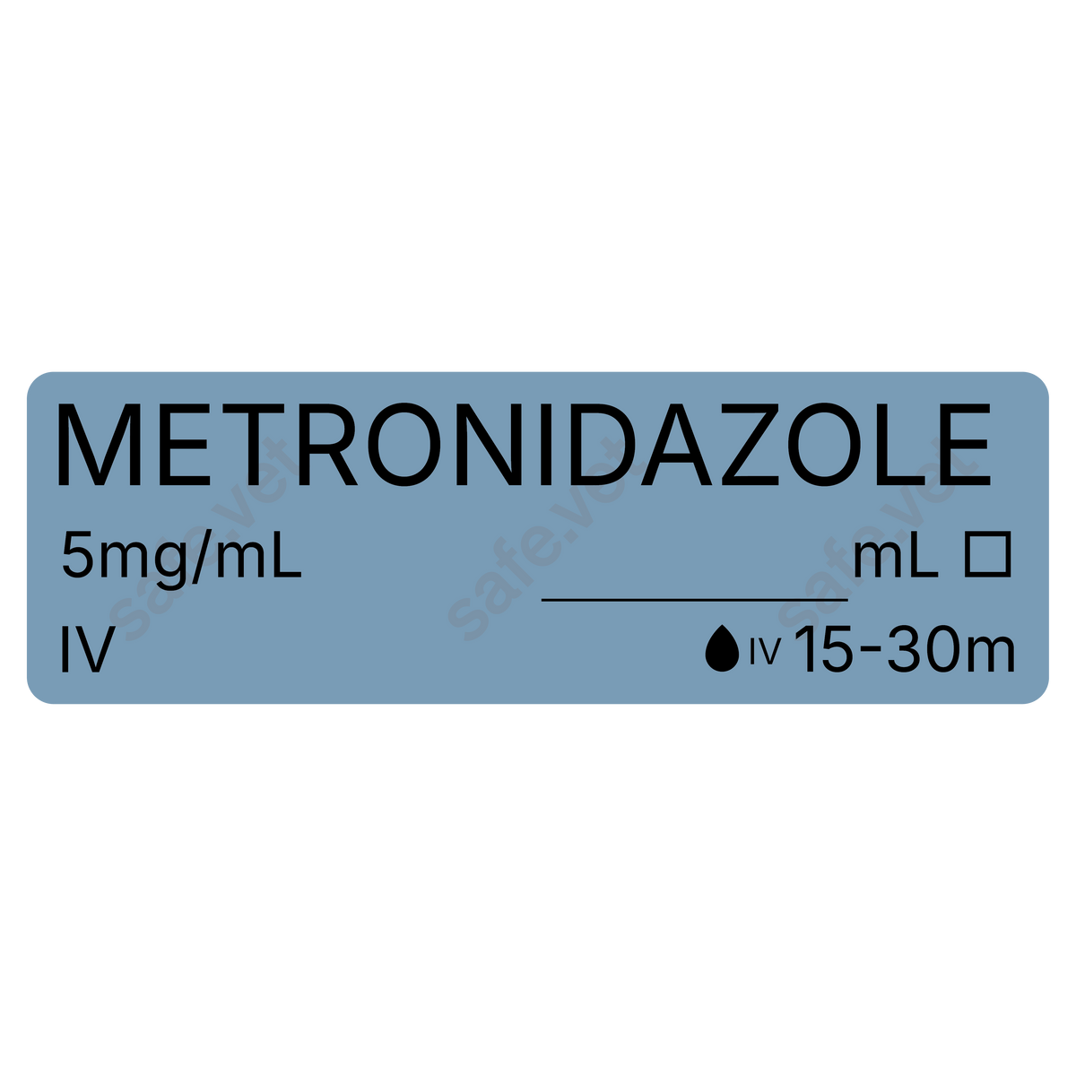 Veterinary Syringe Labels - Metronidazole