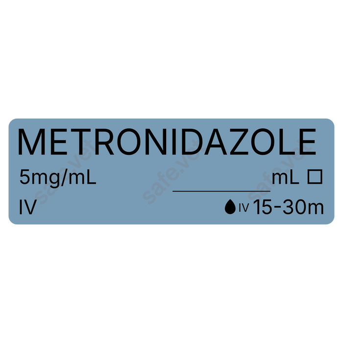Veterinary Syringe Labels - Metronidazole