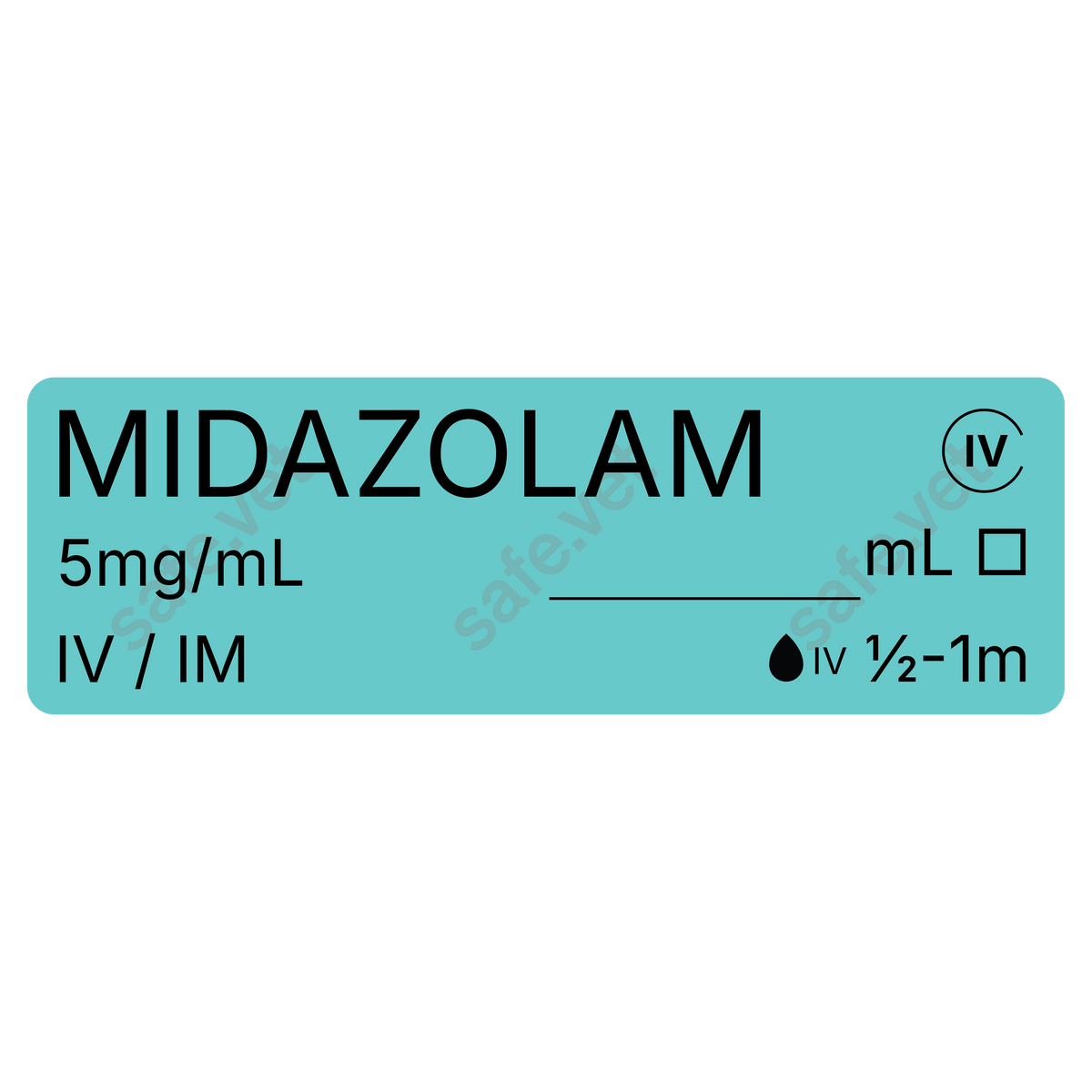 Veterinary Syringe Labels - Midazolam