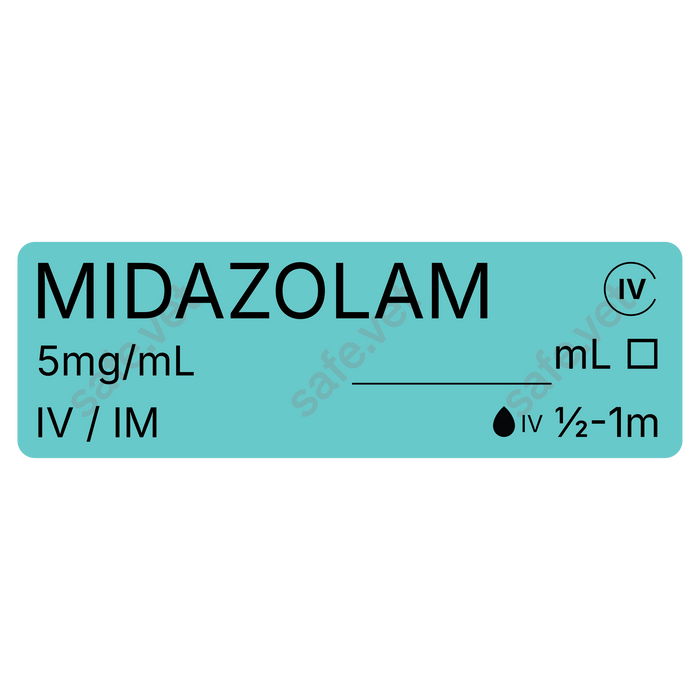 Veterinary Syringe Labels - Midazolam