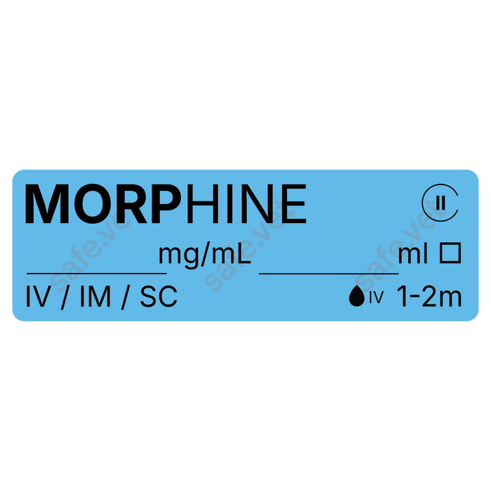 Veterinary Syringe Labels for Morphine