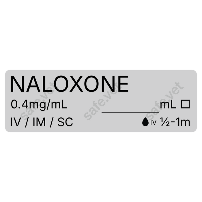 Veterinary Syringe Labels - Naloxone