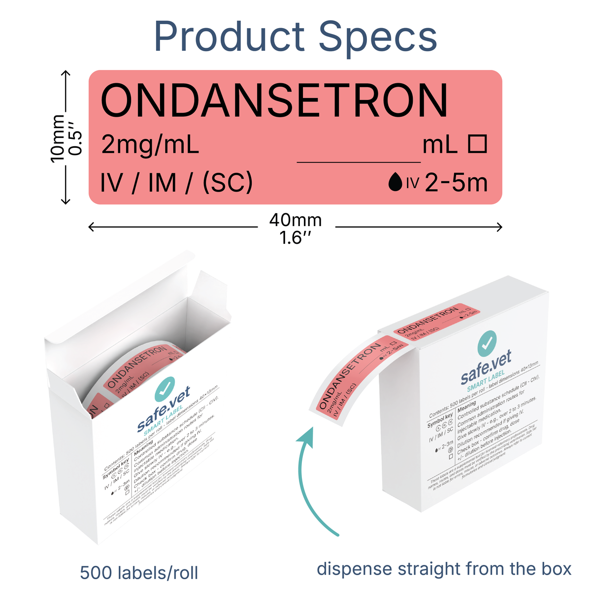 Veterinary Syringe Labels - Ondansetron