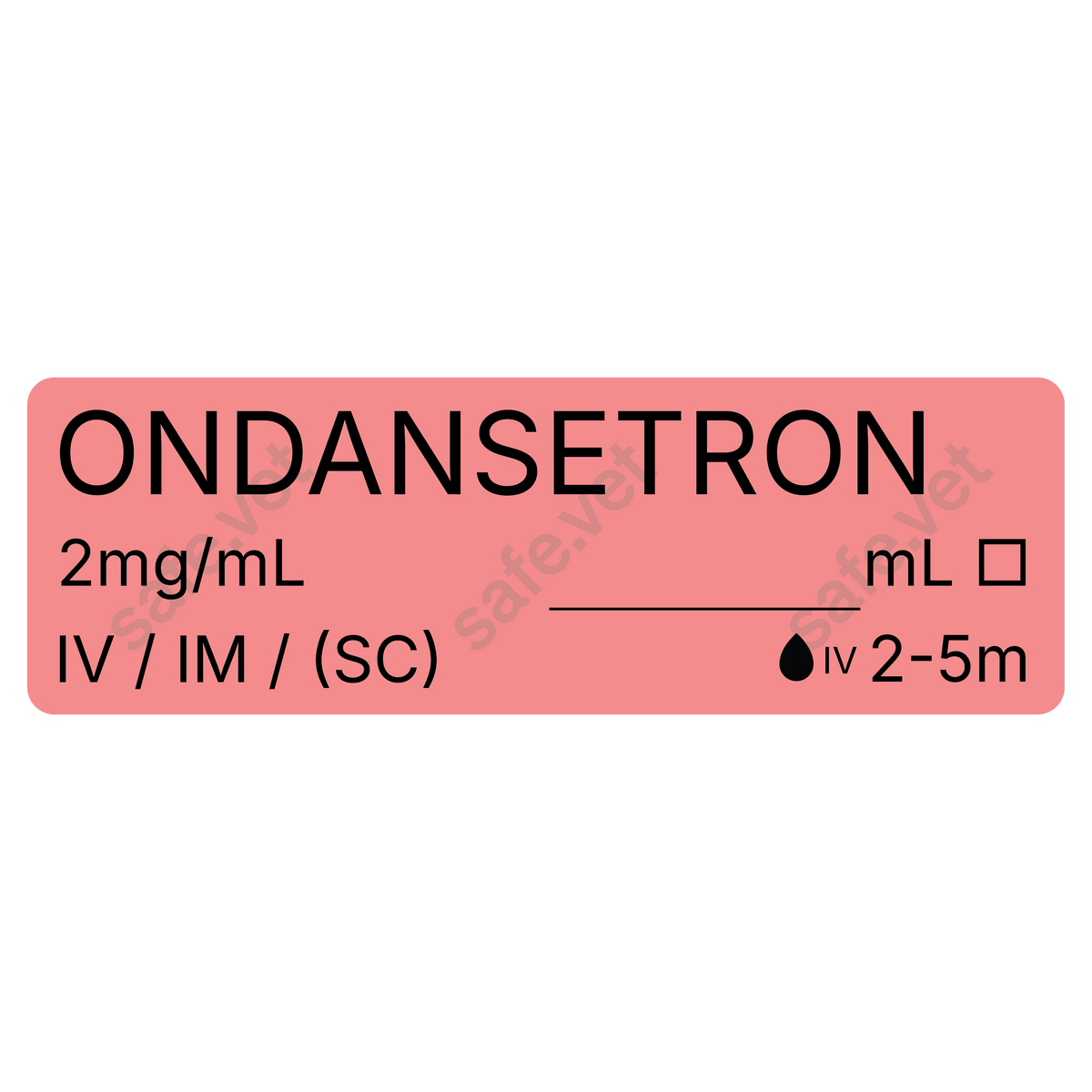Veterinary Syringe Labels - Ondansetron