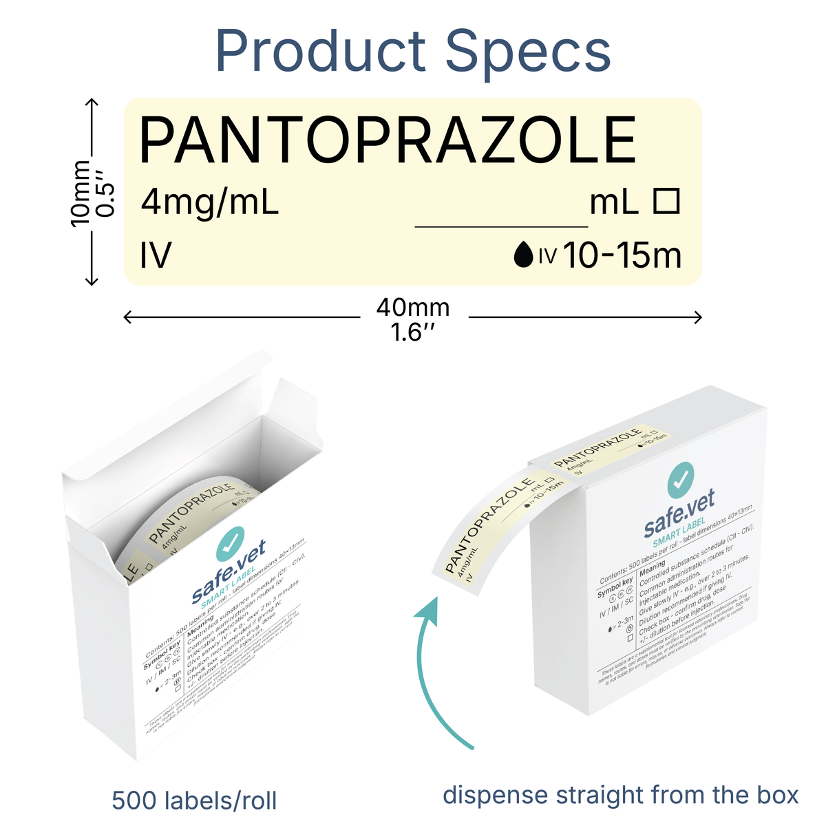 Veterinary Syringe Labels - Pantoprazole
