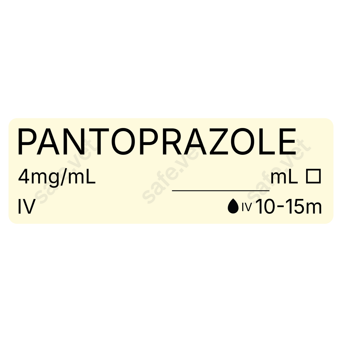 Veterinary Syringe Labels - Pantoprazole