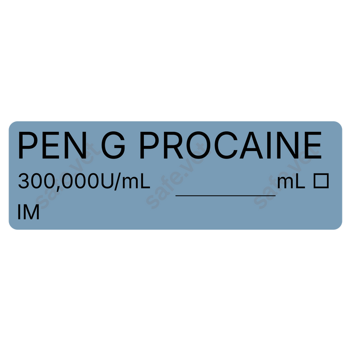 Veterinary Syringe Labels - Penicillin G Procaine
