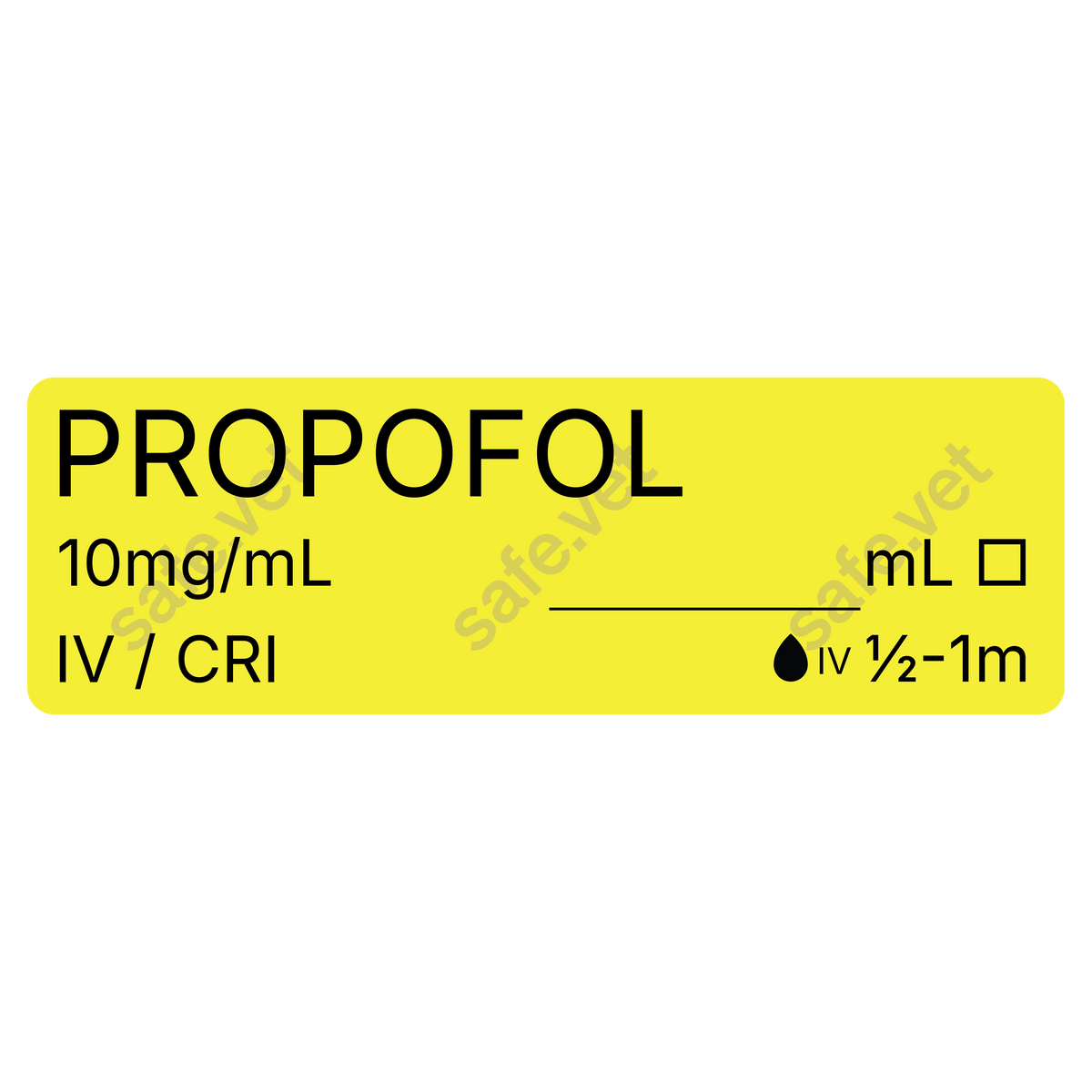 Veterinary Syringe Labels - Propofol