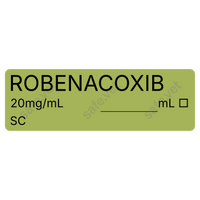 Veterinary Syringe Labels - Robenacoxib (Onsior)