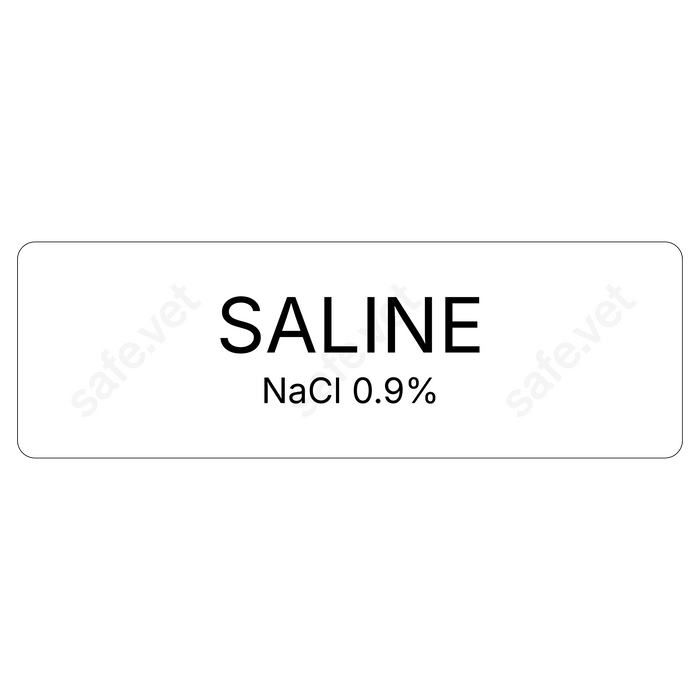 Veterinary Syringe Labels - Saline / NaCl 0.9%