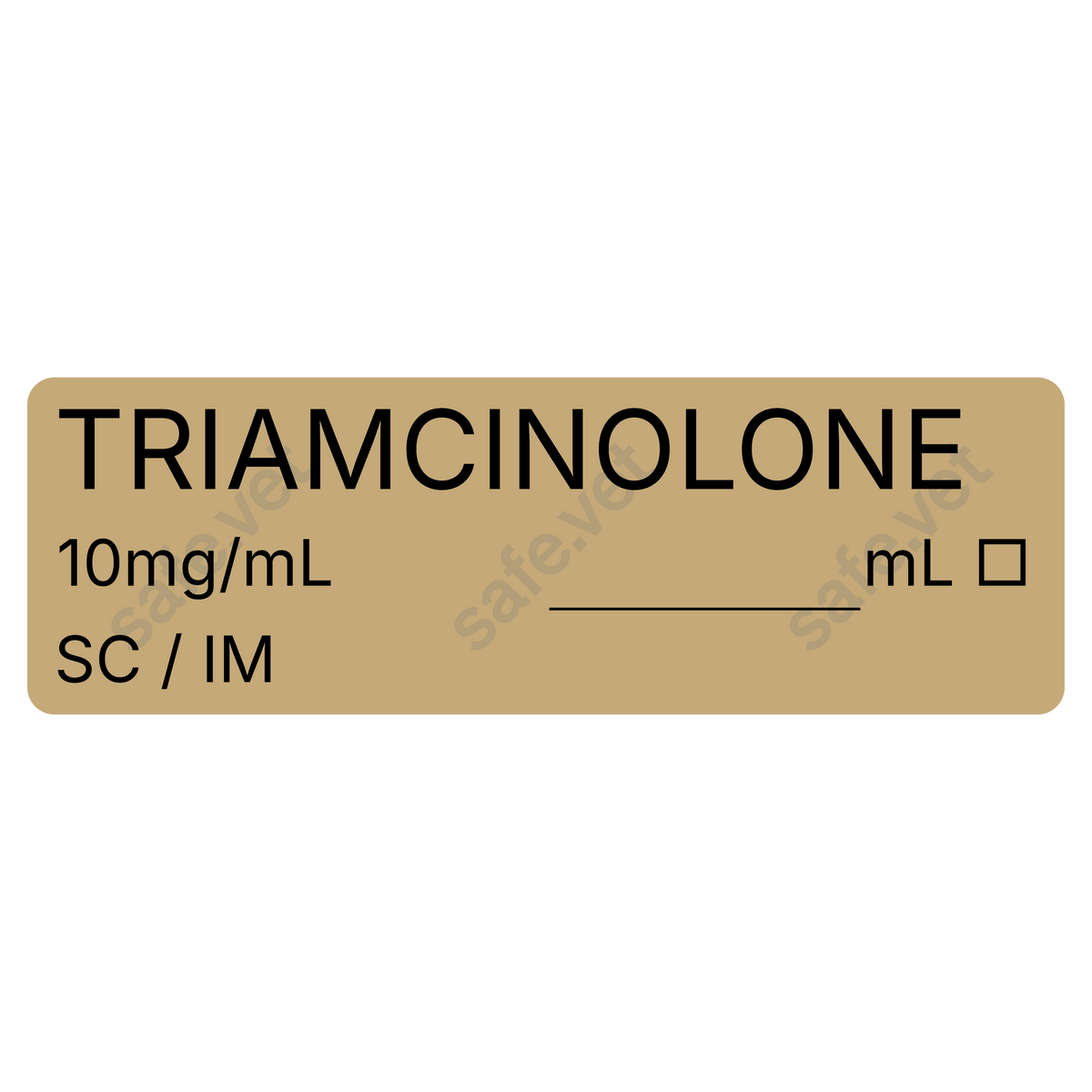 Veterinary Syringe Labels - Triamcinolone