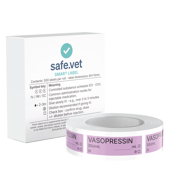 Veterinary Syringe Labels - Vasopressin