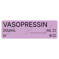 Veterinary Syringe Labels - Vasopressin
