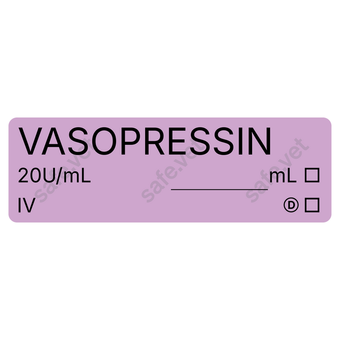 Veterinary Syringe Labels - Vasopressin