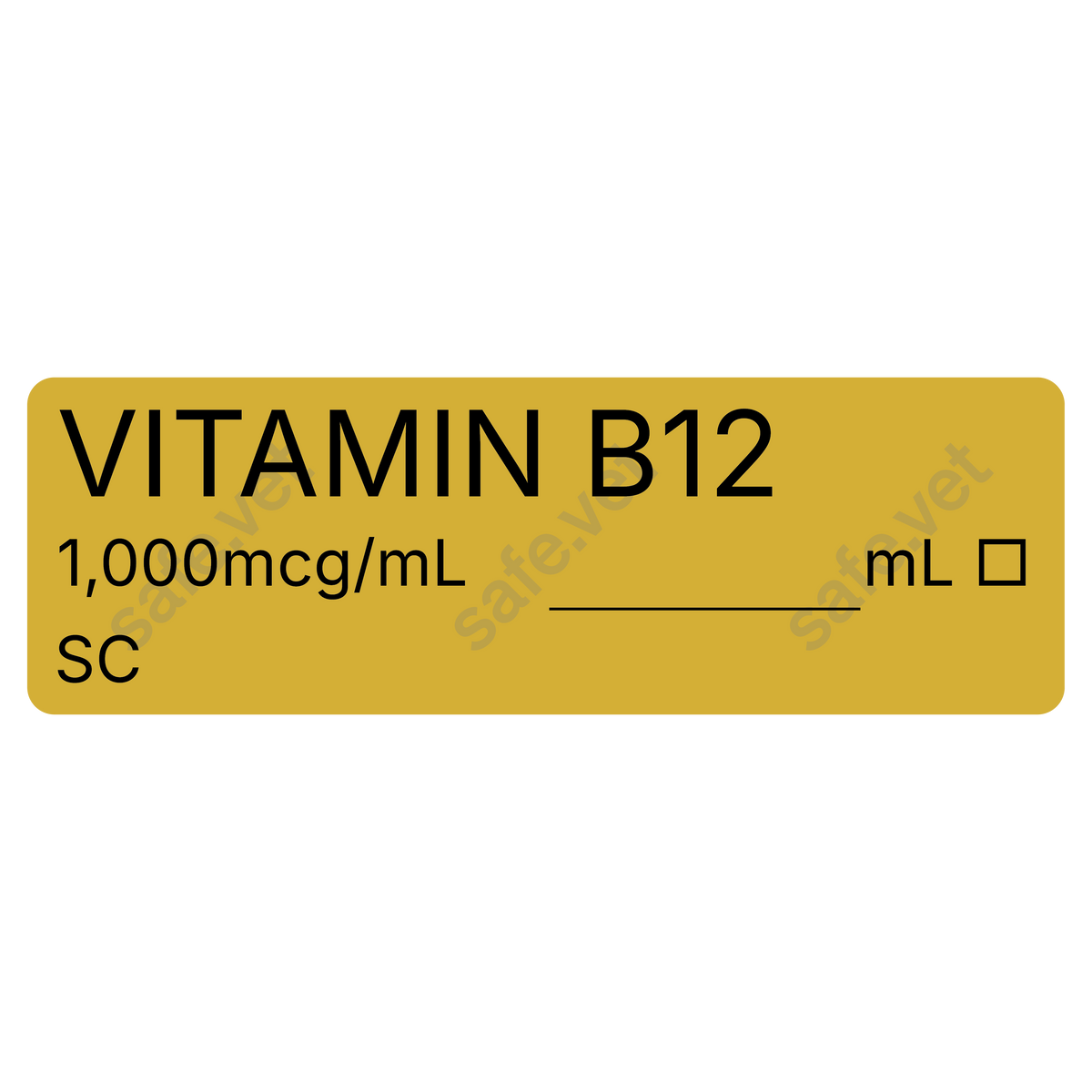 Veterinary Syringe Labels - Vitamin B12