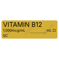 Veterinary Syringe Labels - Vitamin B12