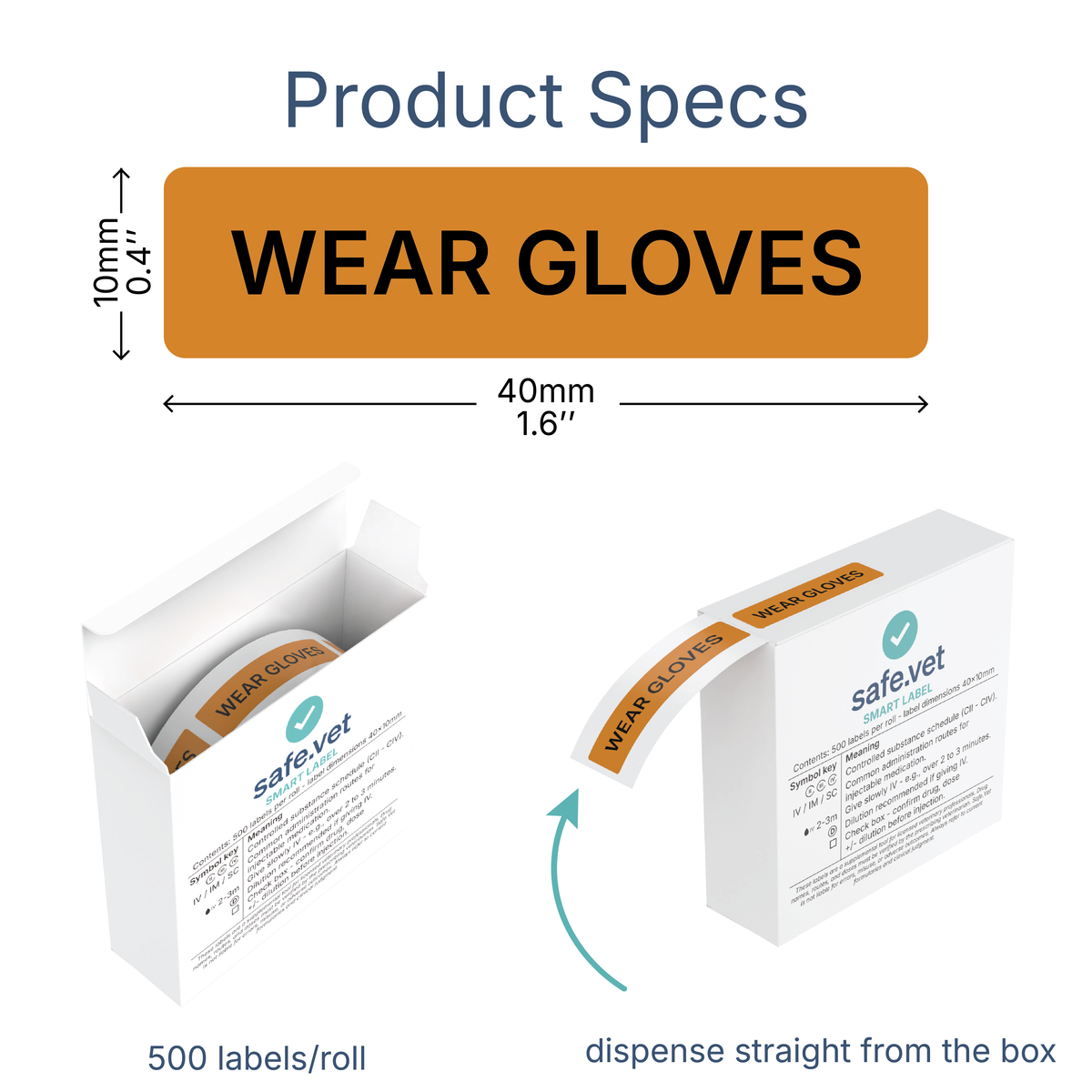 "Wear Gloves" Dispensing Labels