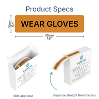 "Wear Gloves" Dispensing Labels