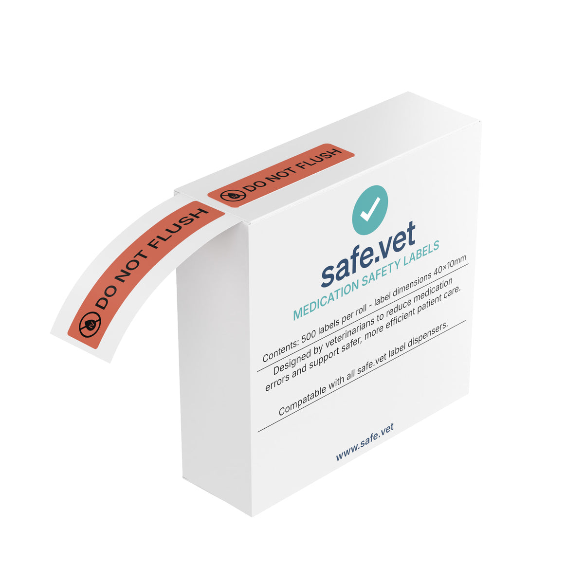 "Do Not Flush" Veterinary Hospitalization Labels – Fluid Bag & IV Line Instruction Stickers (500/Roll) | Warning Labels for Vet Hospital, Surgery & ICU Fluid Therapy