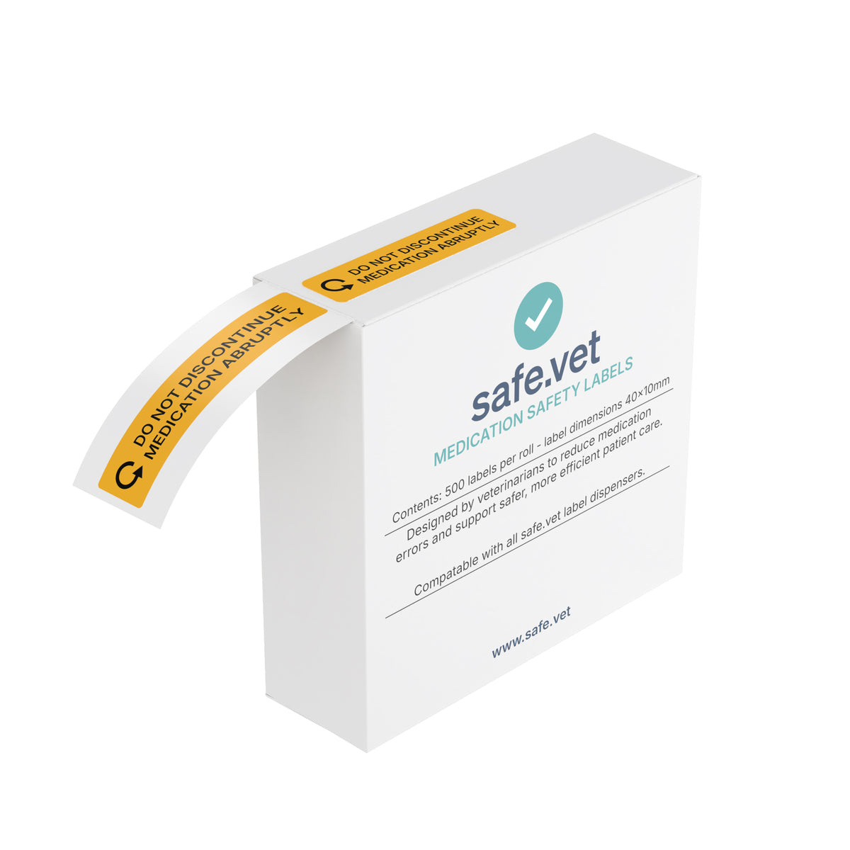 "Do Not Discontinue Medication Abruptly" Dispensing Labels