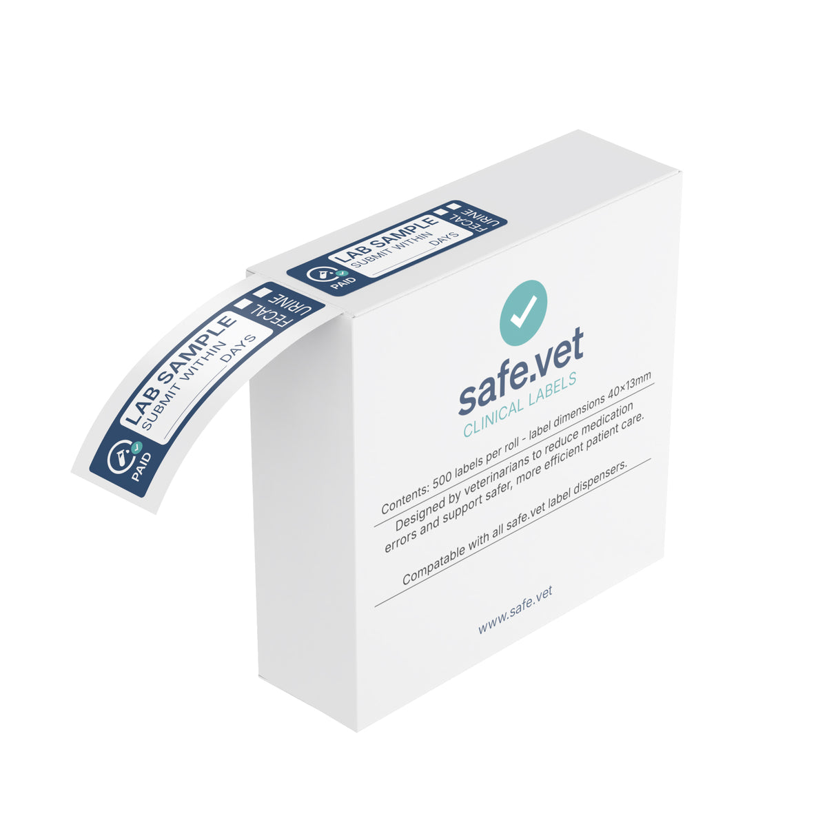 Prepaid Lab Sample Labels – Urine / Fecal Submission Stickers with Paid Status Tracking