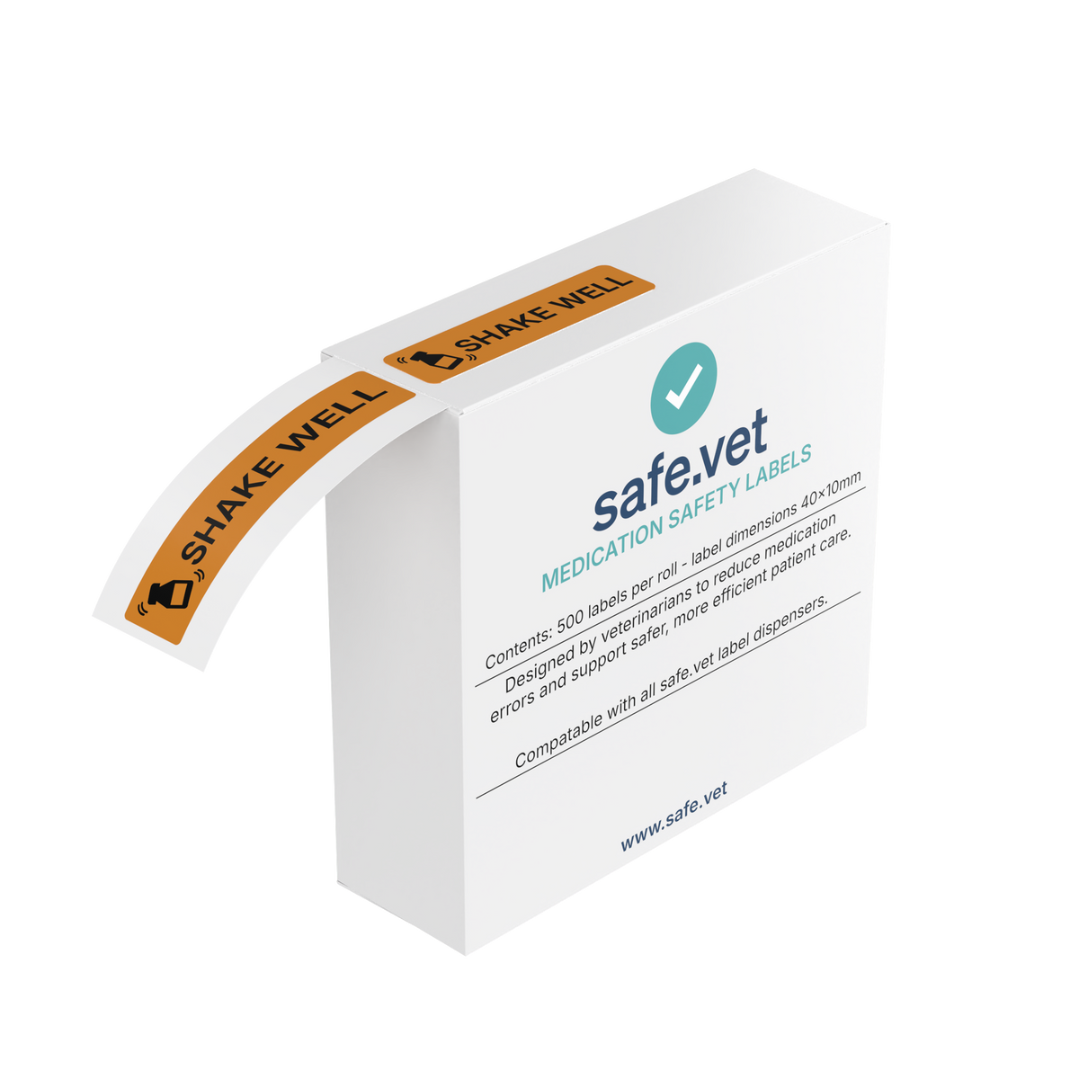 "Shake Well" Veterinary Dispensing Labels – Pharmacy Instruction Stickers Roll of 500 | Vet Prescription Reminder Labels for Client Medications & Safety (Copy) (Copy)