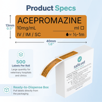 Acepromazine Syringe Labels