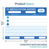 CRI (Constant Rate Infusion) Labels | IV Medication Added Labels