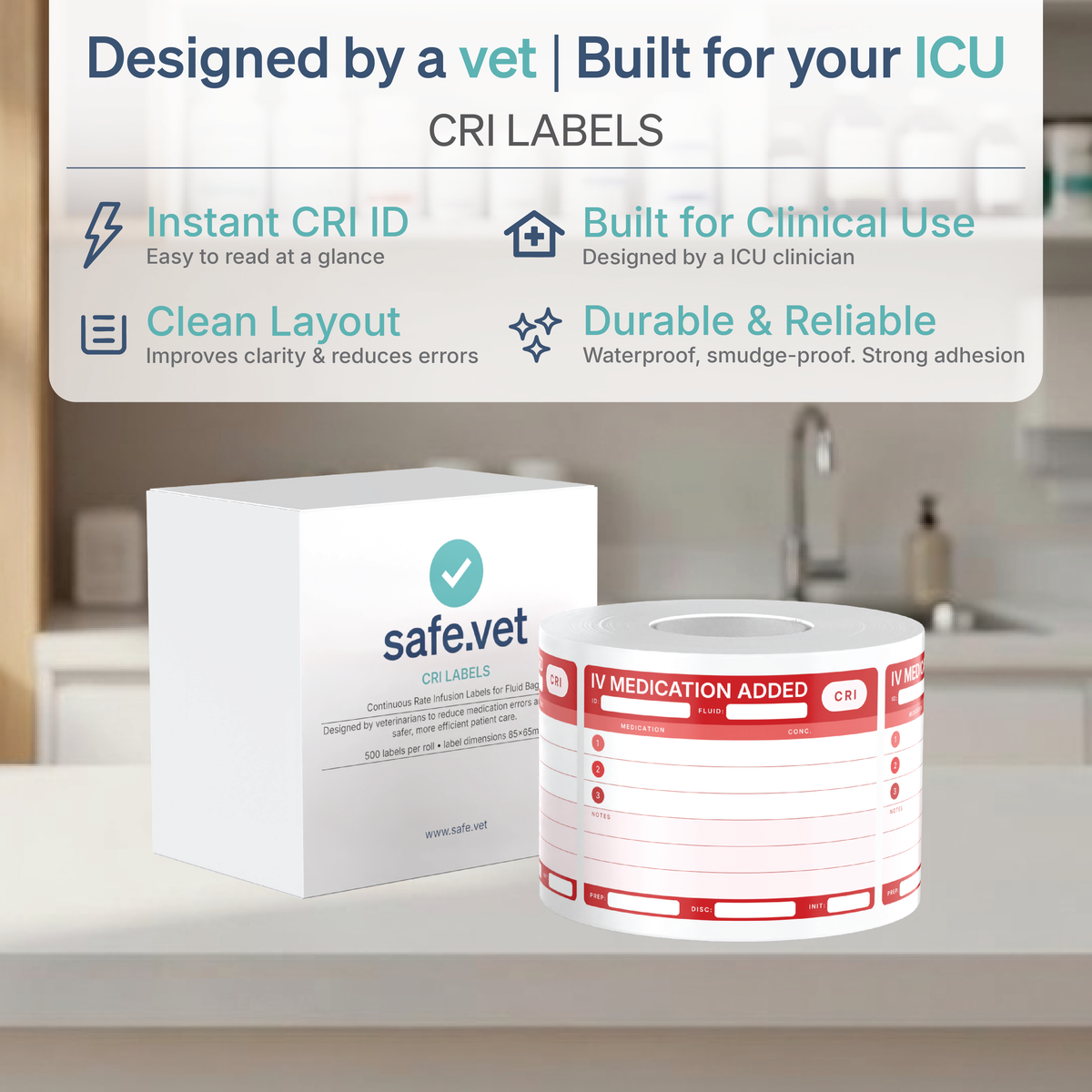 CRI (Constant Rate Infusion) Labels | IV Medication Added Labels