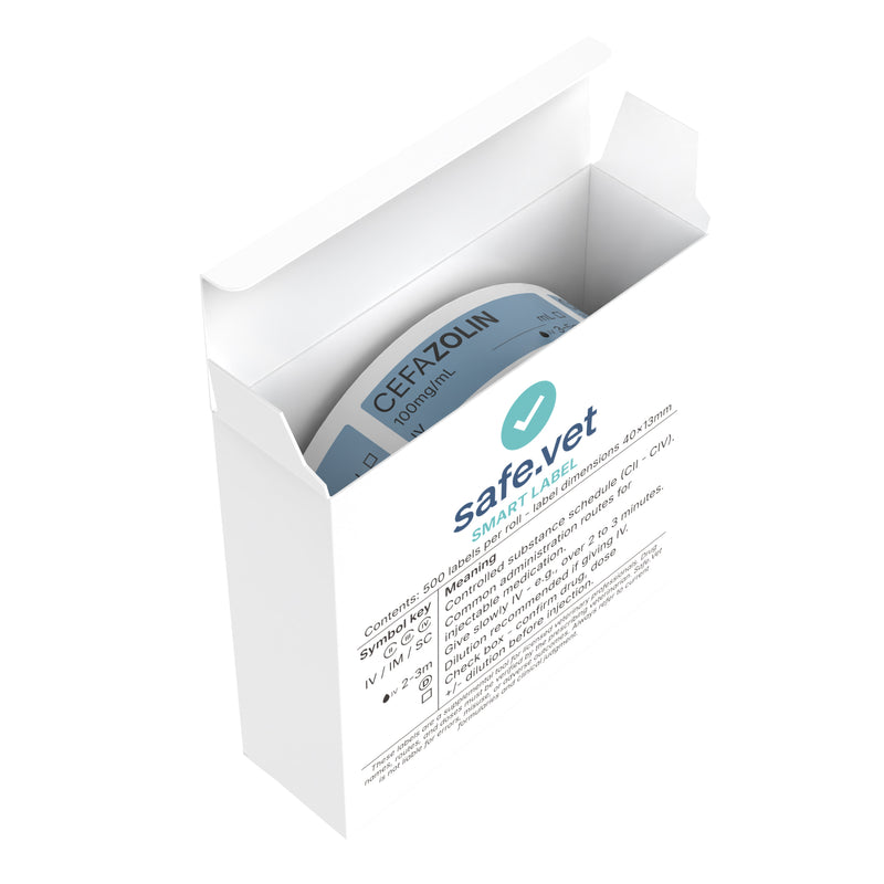 Veterinary Syringe Labels - Cefazolin
