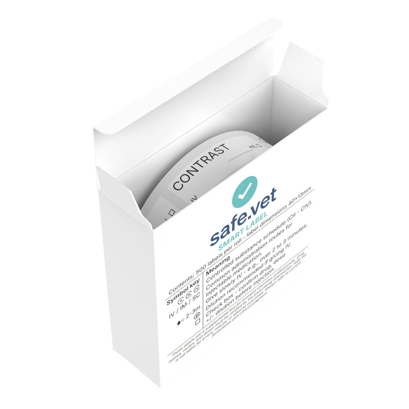 Veterinary Syringe Labels - Contrast