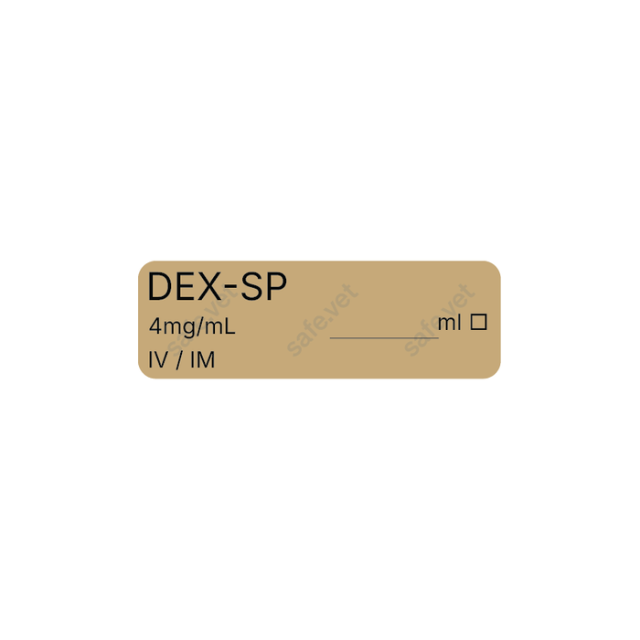 Veterinary Syringe Labels - Dex-SP