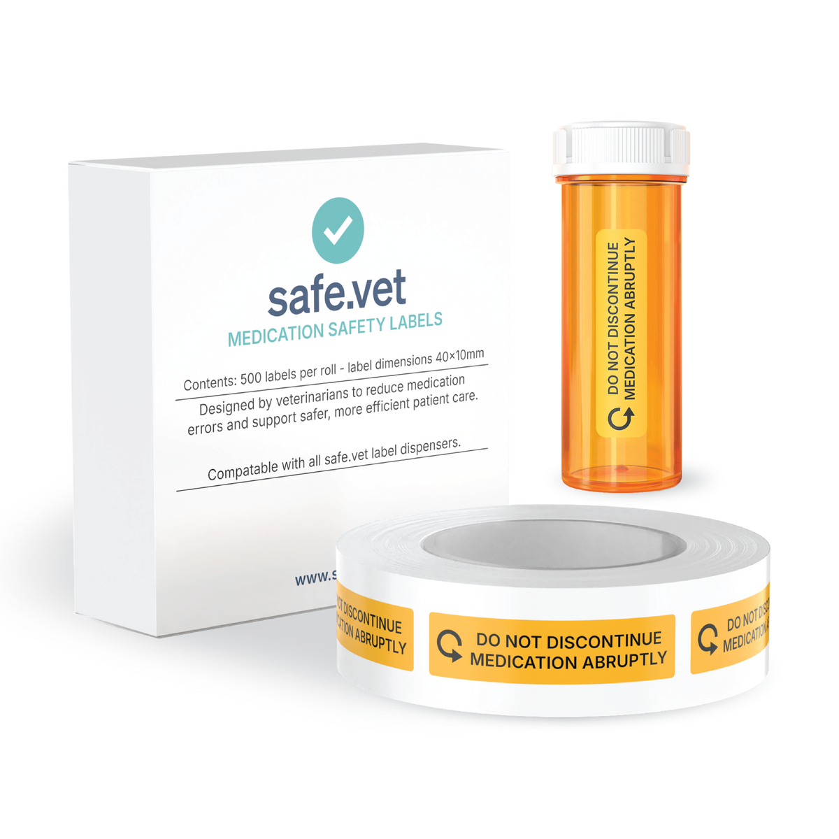 "Do Not Discontinue Medication Abruptly" Dispensing Labels