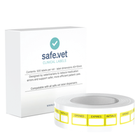 Expiration Veterinary Pharmacy Labels – Opened / Expires / Initials Dispensing Stickers