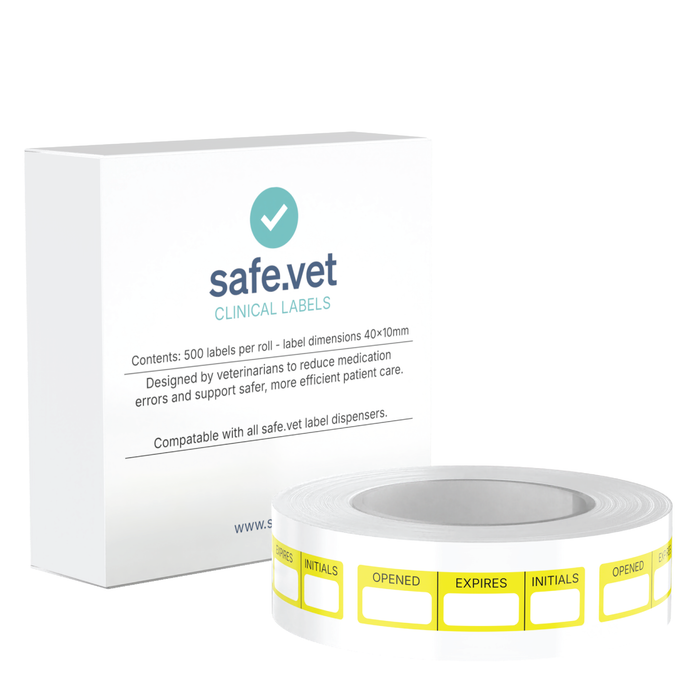 Expiration Veterinary Pharmacy Labels – Opened / Expires / Initials Dispensing Stickers