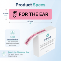 "For The Ear" Dispensing Labels
