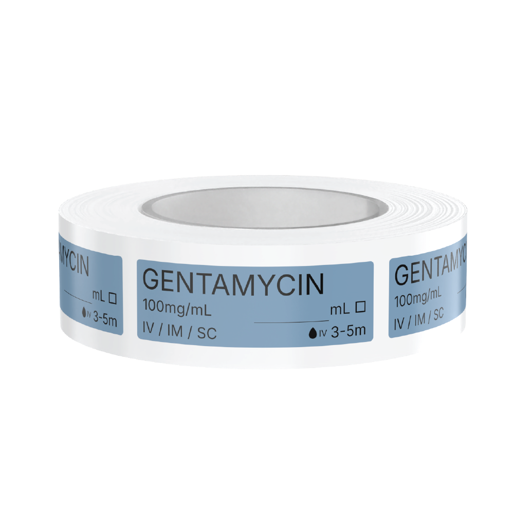 Gentamycin Syringe Labels