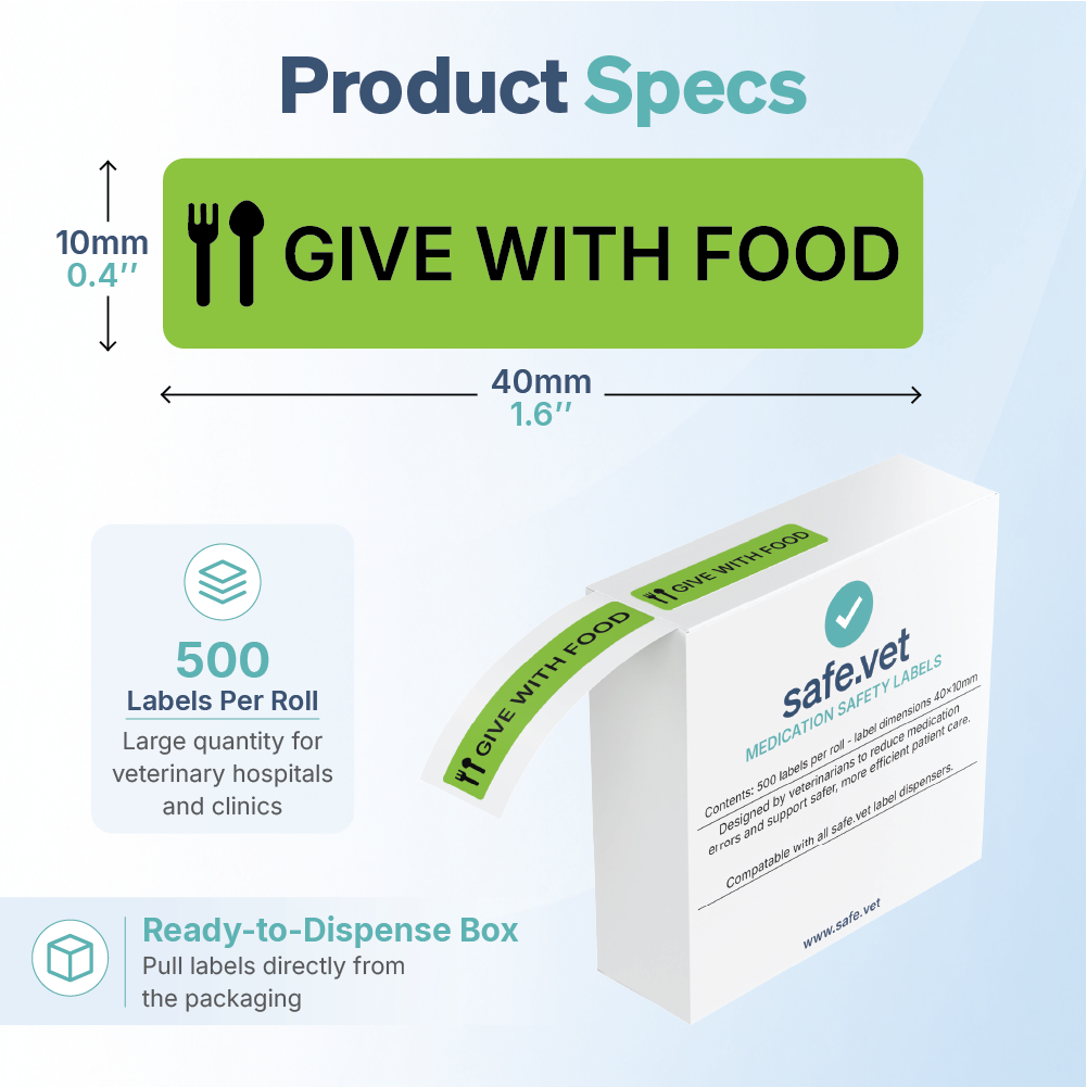"Give With Food" Dispensing Labels