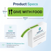 "Give With Food" Dispensing Labels