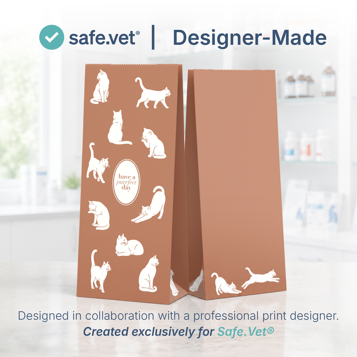 Safe.Vet "Have A Purrfect Day" veterinary pharmacy prescription bag, Regular size — image 5