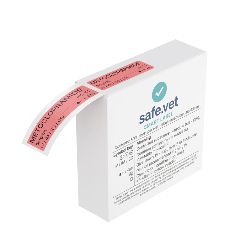 Veterinary Syringe Labels - Metoclopramide