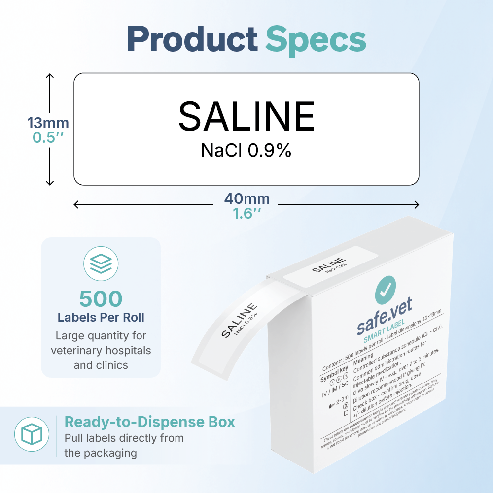 Saline / NaCl 0.9% Syringe Labels