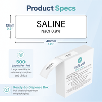 Saline / NaCl 0.9% Syringe Labels