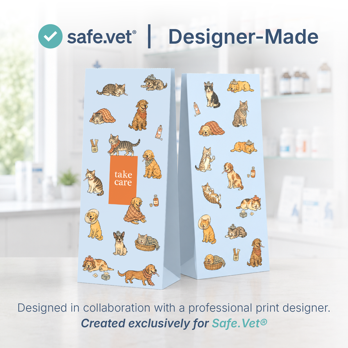 Safe.Vet "Take Care" veterinary pharmacy prescription bag, Regular size — image 5