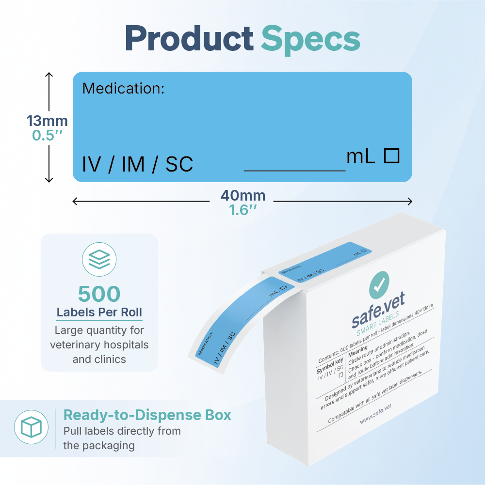 Universal Injectable Blank Syringe Labels